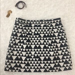 J. Crew Factory Triangle Jacquard Mini Skirt